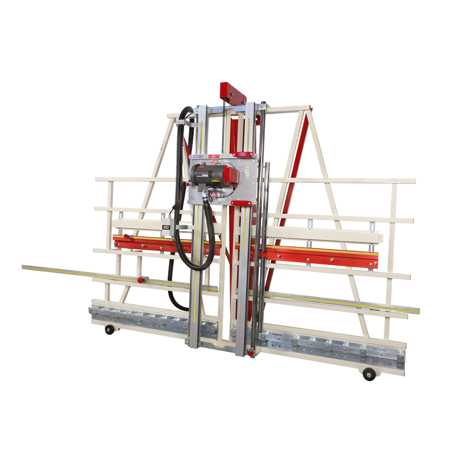 Safety Speed Manufacturing, Industrial Panel Saw with 10ft. frame, Blade Size 8 in, Amps 7.6 Max. Crosscut 64 in, Model# 7400M